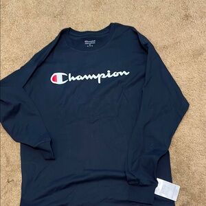 Champion Navy Long Sleeve Shirt